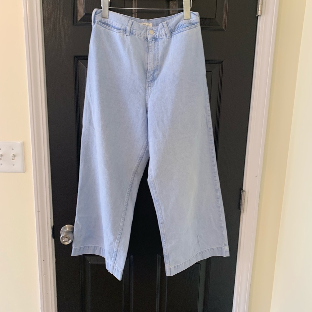 Light Blue Wide-Leg Women Jeans